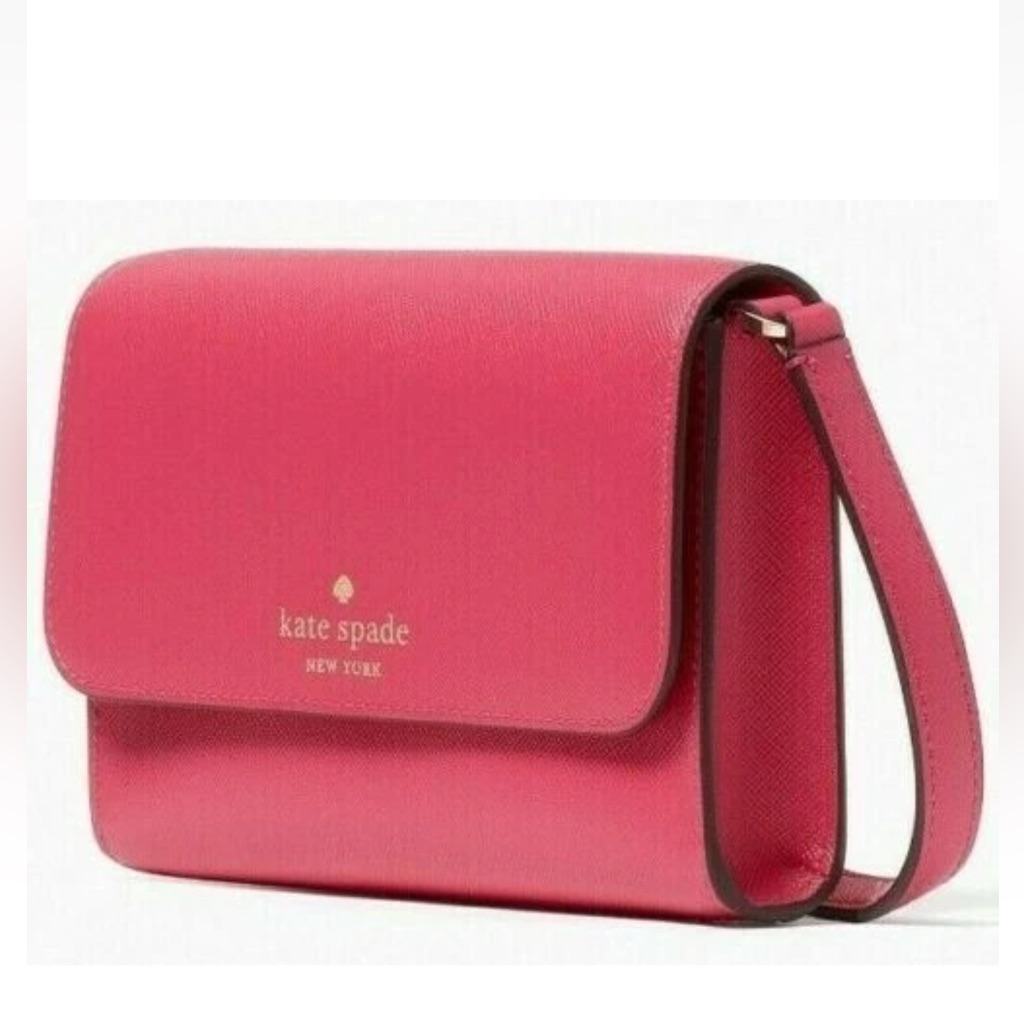 Kate Spade Brynn Small Flap Crossbody Bag Clutch, Pink Ruby K4804 Nwt
